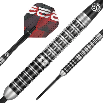 Shot Pro Series Niels Zonneveld 2 Turbo Point Steel Tip Dart Set-90% Tungsten Barrels-24gm