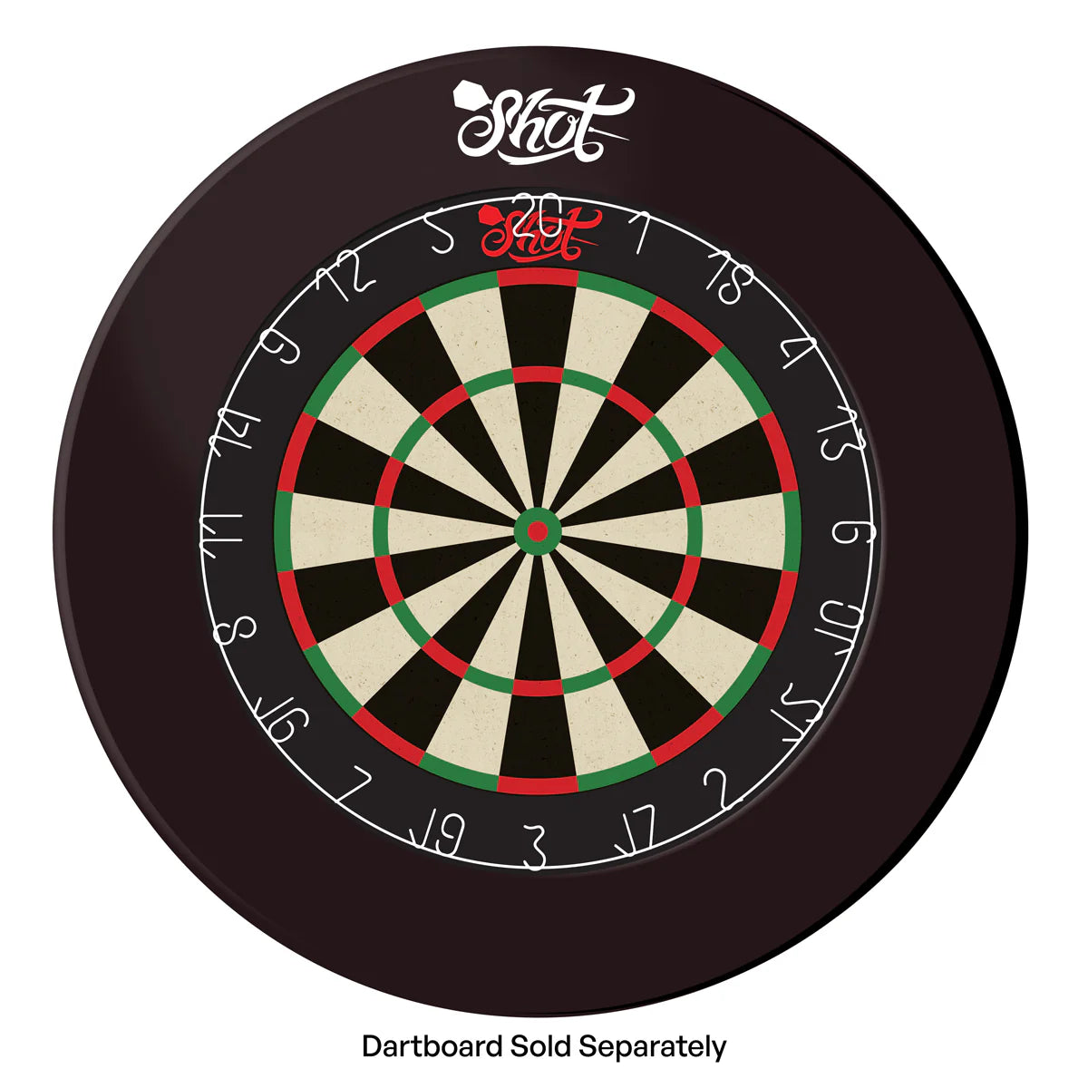 Shot 1 Piece Dartboard Surround Black