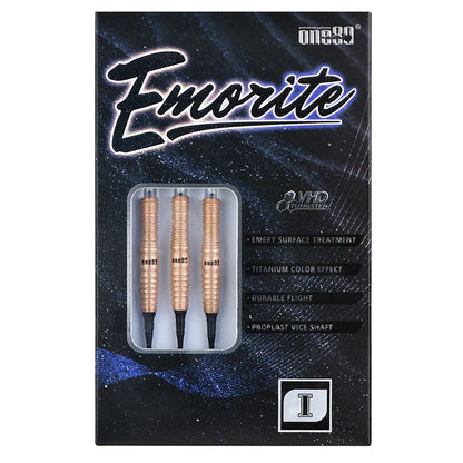 One80 Emorite 01 Rose Gold 20 gram 90% Tungsten Soft Tip Dart Set