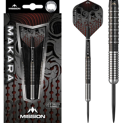 MISSION MAKARA DARTS - STEEL TIP - M1 - GRAPHITE PVD BLACK 24g