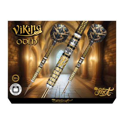 Shot Viking Odin Steel Tip Dart Set-95% Tungsten Barrels-24gm