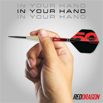 Red Dragon 50 Year Chunky Stumpy 3 Steel Tip Darts 24 gram 85% Tungsten