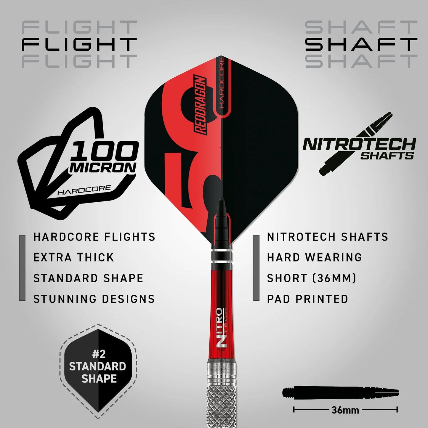 Red Dragon 50 Year Grizzly 4 Steel Tip Darts 25 gram 90% Tungsten