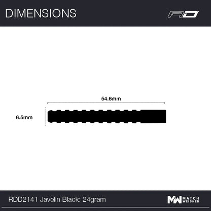 Red Dragon JAVELIN BLACK 24 gram 85% Tungsten