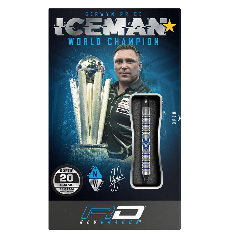 Red Dragon Gerwyn Price Midnight Edition 18 gram barrel/20 gram full 90% Tungsten SOFT TIP