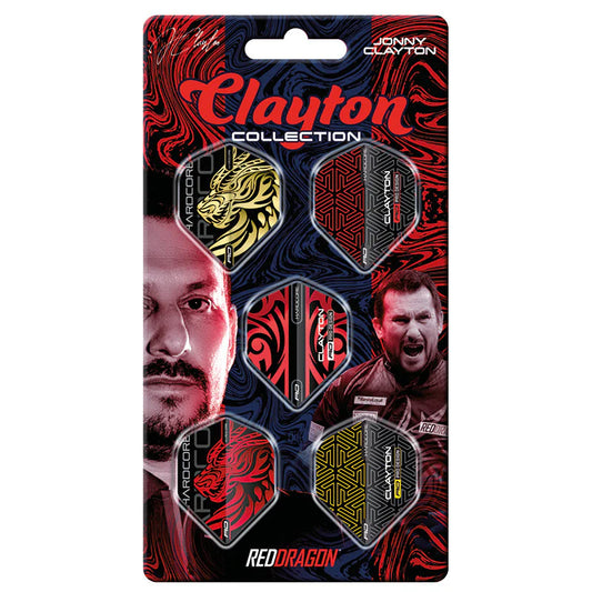 Red Dragon Jonny Clayton Hardcore Flight Collection Card