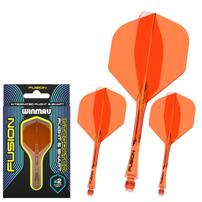 Winmau Fusion Integrated Flight & Shaft Solid Orange Medium