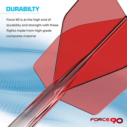 Mission Force 90 - Molded Flight & Shaft System - Gradient - Transparent Red - Standard No6 - Tweenie