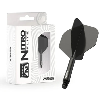Red Dragon Nitro Flite Integrated Flight and Shaft System - No2 Intermediate Black & Black