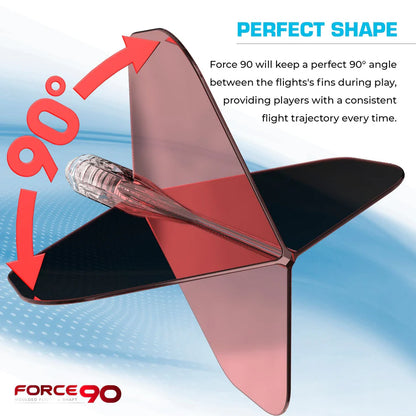 Mission Force 90 - Molded Flight & Shaft System - Gradient - Transparent Red - Standard No6 - Tweenie