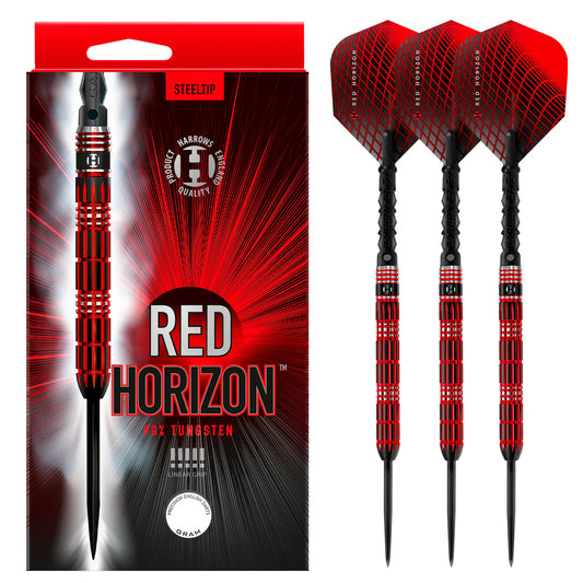 Harrows Red Horizon - Steel Tip Darts - 90% Tungsten - 26g
