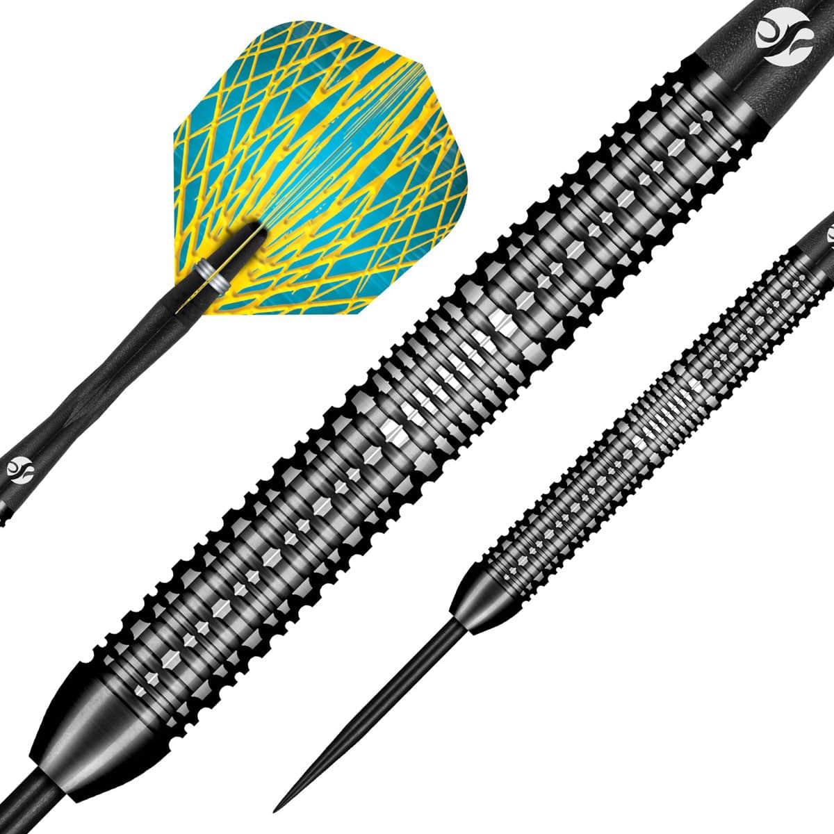 Shot Pro Series Rowby John Rodriguez Steel Tip Dart Set-90% Tungsten Barrels-25gm