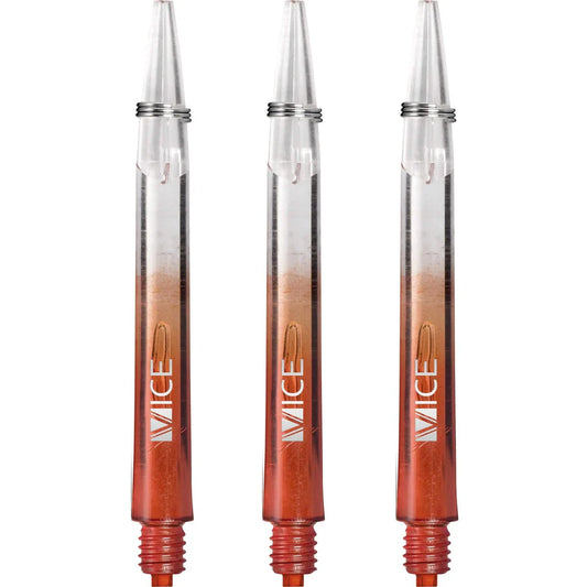 One80 Proplast Vice Dart Shafts - Red/Clear - Medium