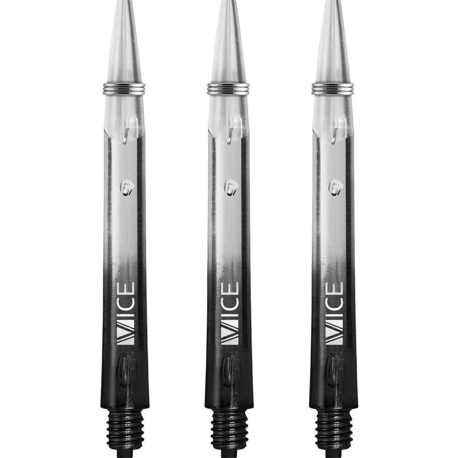 One80 Proplast Vice Dart Shafts - Black/Clear - Medium