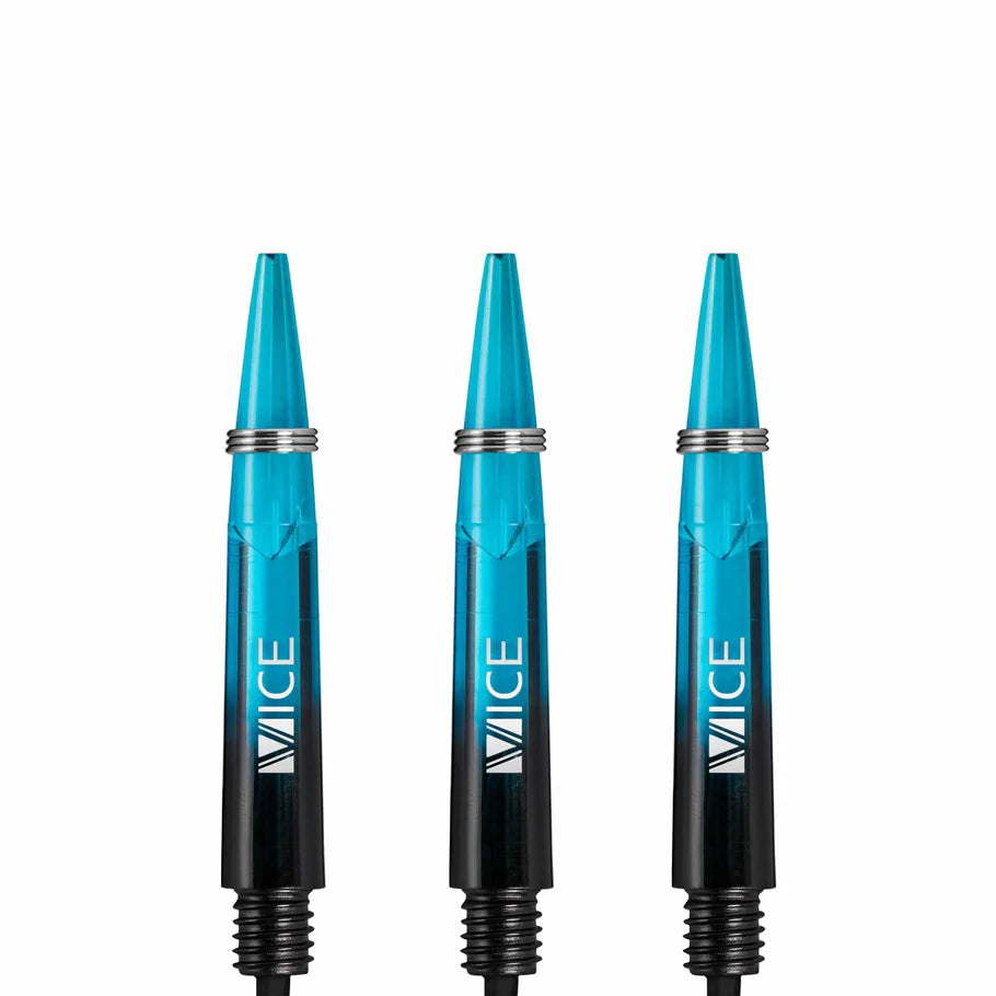 One80 Proplast Vice Dart Shafts - Black/Sky Blue - Short