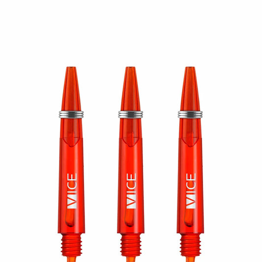 One80 Proplast Vice Dart Shafts - Transparent Red - Short