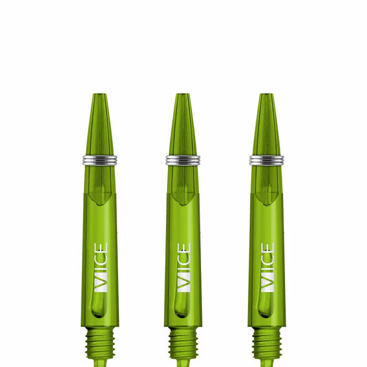 One80 Proplast Vice Dart Shafts - Transparent Green - Short
