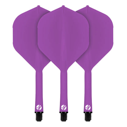 Shot Flight Deck One Piece Dart Flight and Shaft System Purple Medium