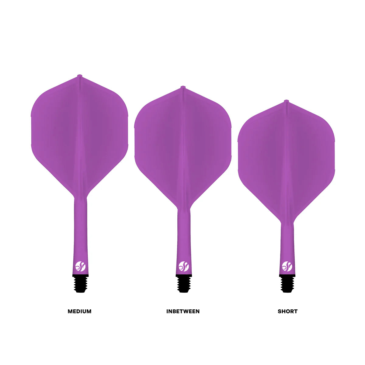 Shot Flight Deck One Piece Dart Flight and Shaft System Purple Medium