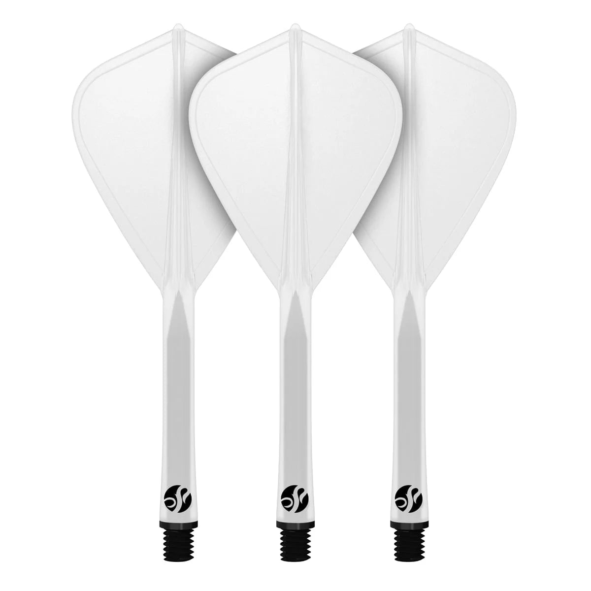 Shot Flight Deck One Piece Dart Flight and Shaft System - Kite - Clear - Short