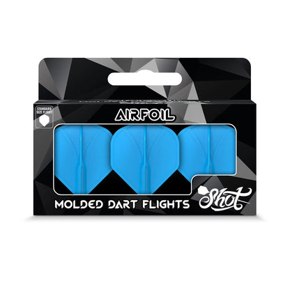 Shot Airfoil Molded Dart Flight Set - Blue