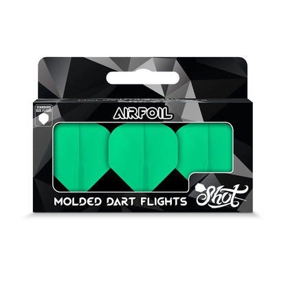 Shot Airfoil Molded Dart Flight Set - Green