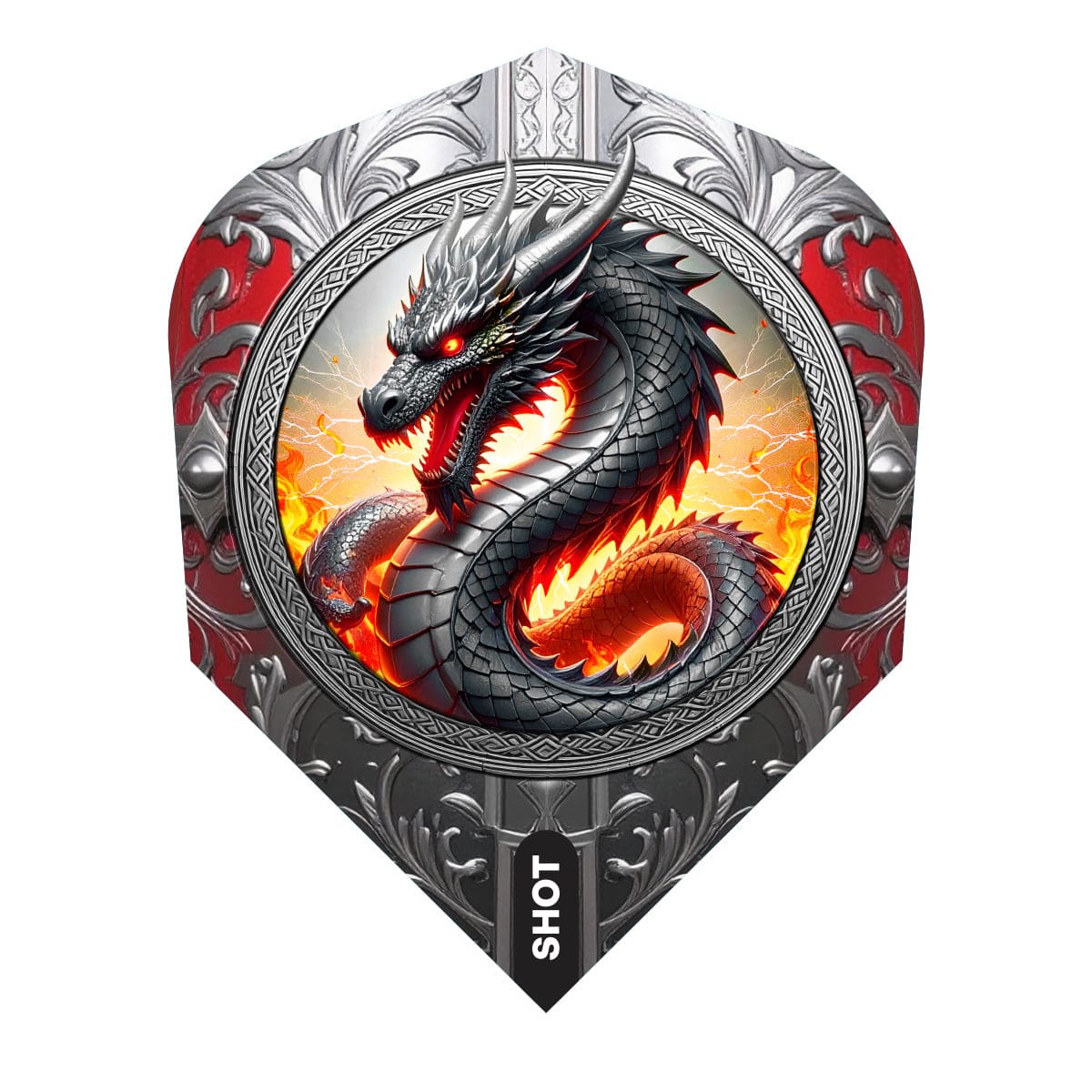 Shot Future Knights The Dragon Dart Flight Set Small Standard