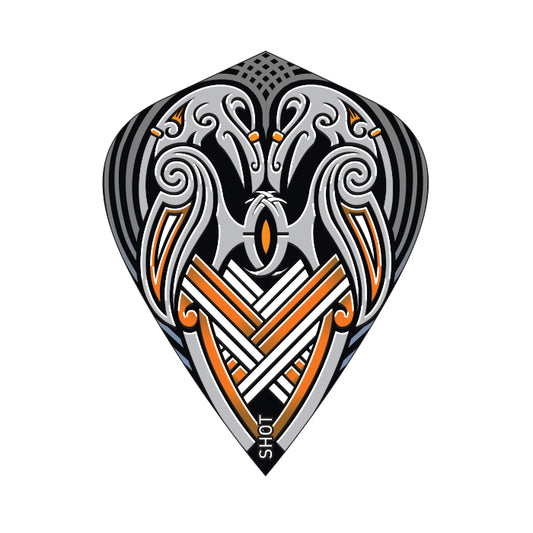 Shot Viking Raven Dart Flight Set-Kite Black
