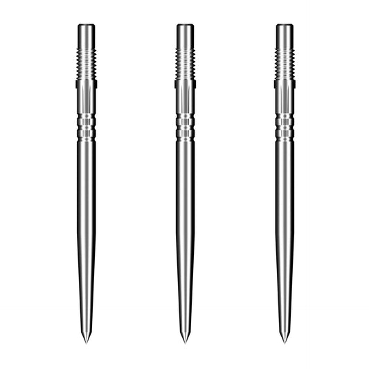 Shot Turbo Dart Points - Silver 30mm