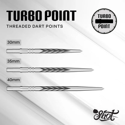 Shot Tribal Weapon Turbo Dart Points - Silver 30mm