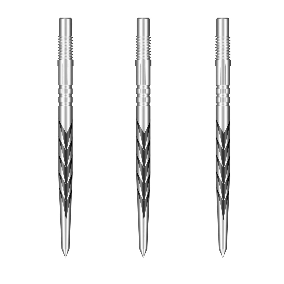 Shot Tribal Weapon Turbo Dart Points - Silver 30mm