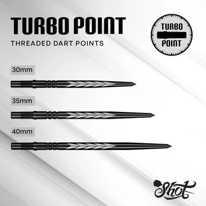 Shot Tribal Weapon Turbo Dart Points - Black 30mm
