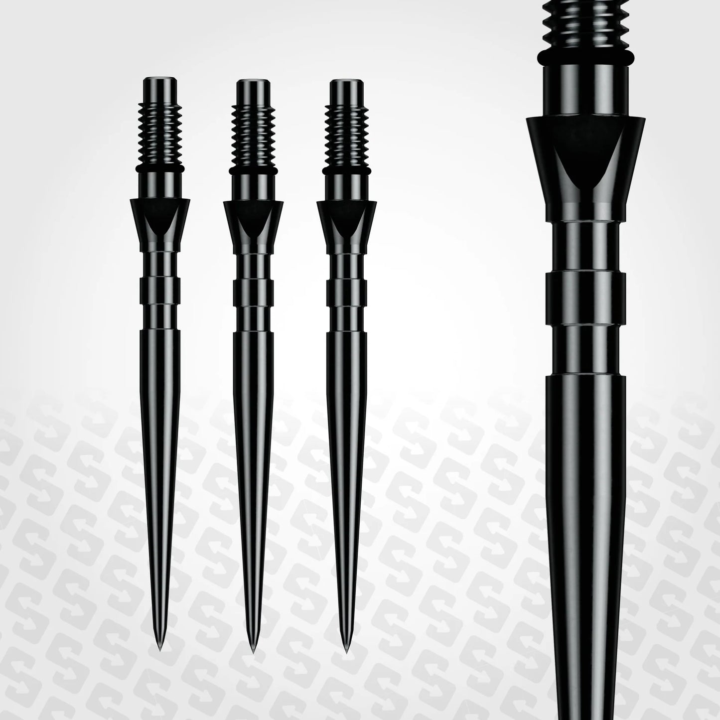 Winmau Switch Steel Tip Points - Grooved Black 26mm