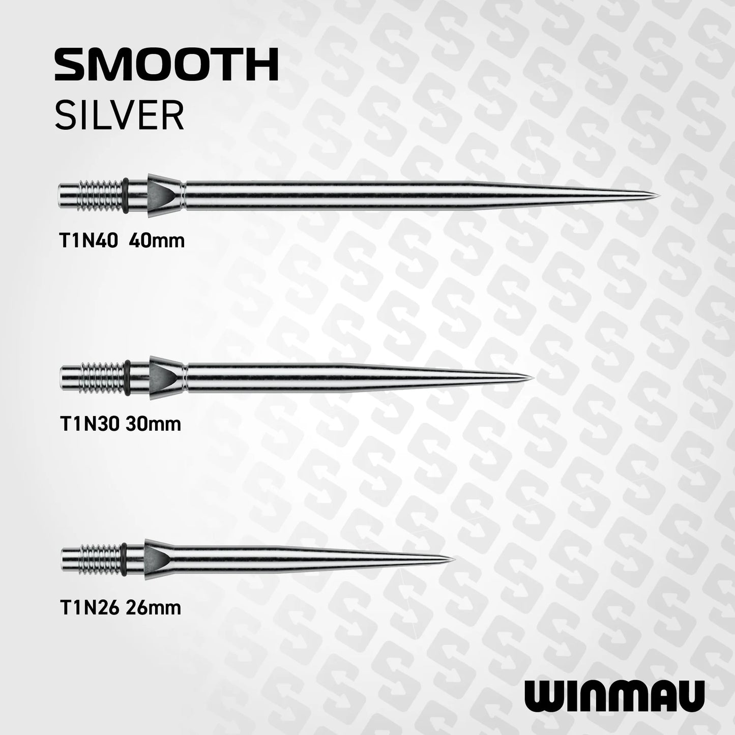 Winmau Switch Steel Tip Points - Smooth Silver 40mm