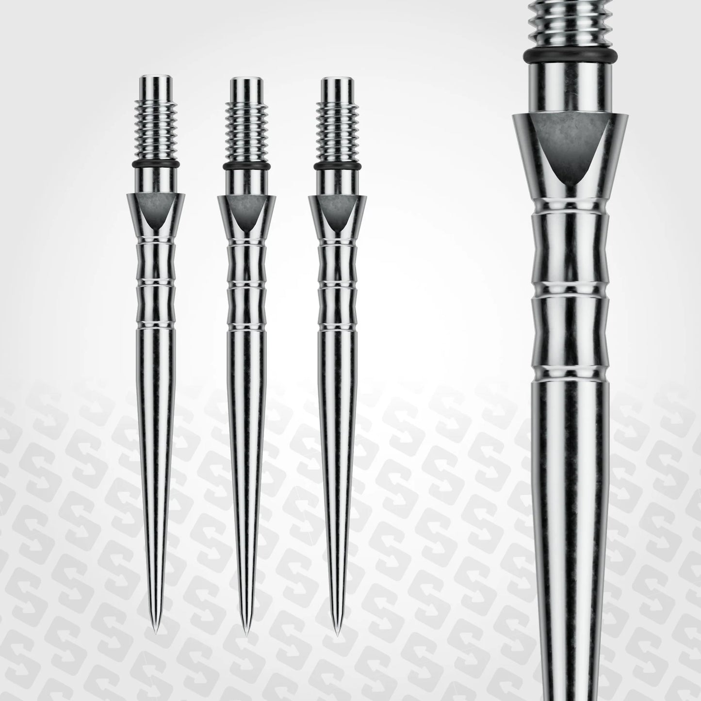 Winmau Switch Steel Tip Points - Wave Silver 40mm
