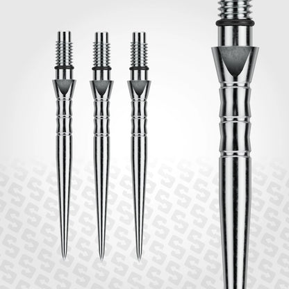 Winmau Switch Steel Tip Points - Wave Silver 40mm