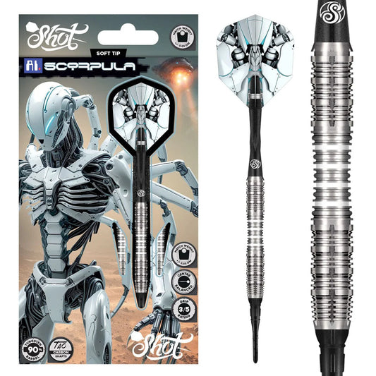 Shot AI Scorpula Soft Tip Dart Set-90% Tungsten-20gm