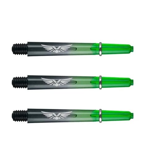 Shot Eagle Claw Dart Shafts - Green/Black - In Between