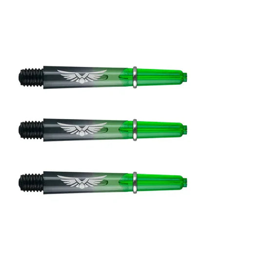 Shot Eagle Claw Dart Shafts - Green/Black - Short