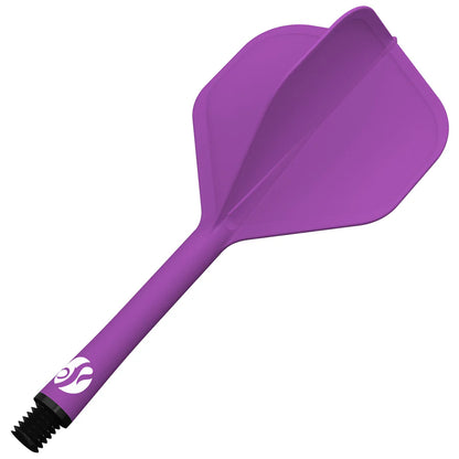 Shot Flight Deck One Piece Dart Flight and Shaft System Purple Medium