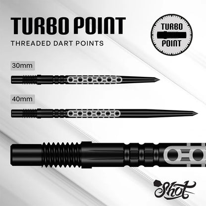 Shot Goths Turbo Dart Points - Black 30mm