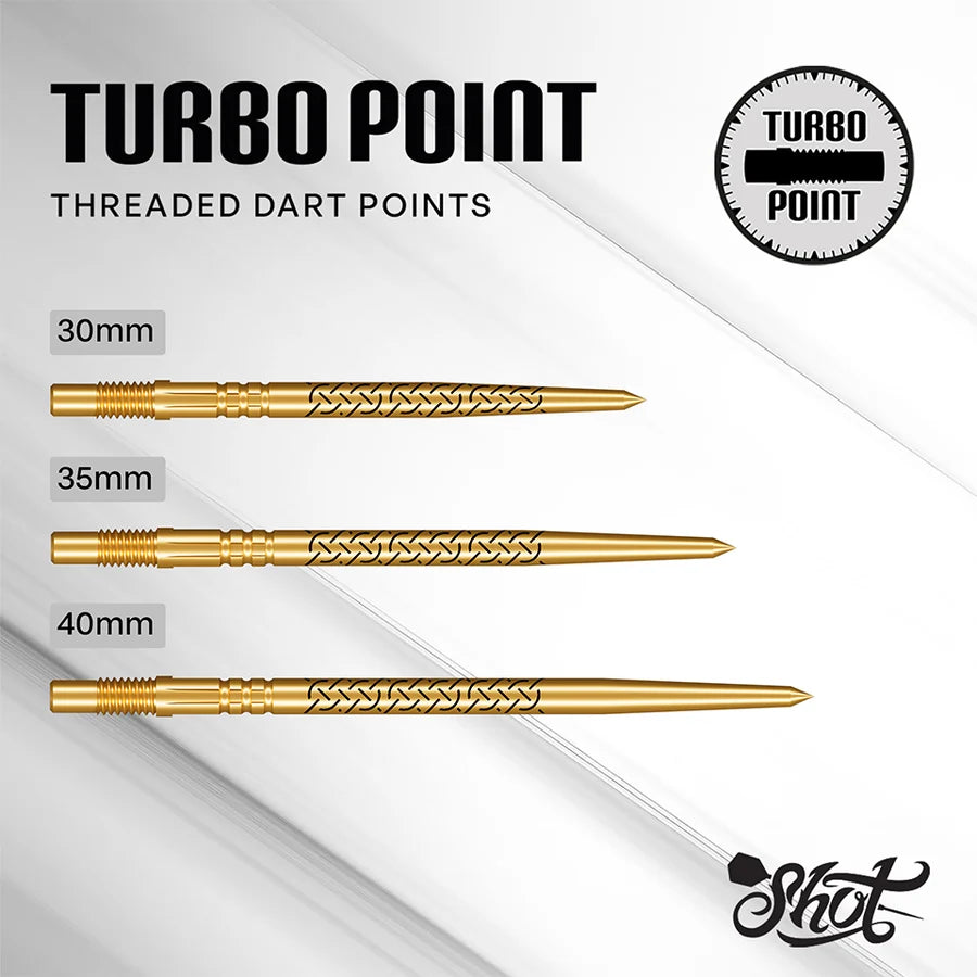 Shot Kapene Gold Ti Turbo Dart Points - Gold 30mm