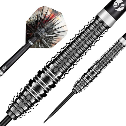 Shot Gnarly Smasha Steel Tip Dart Set-90% Tungsten Barrels-24gm