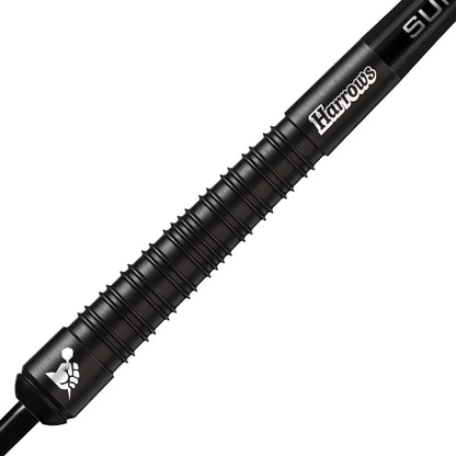 Harrows Supergrip Black Edition - Steel Tip Darts - 90% Tungsten - 24g
