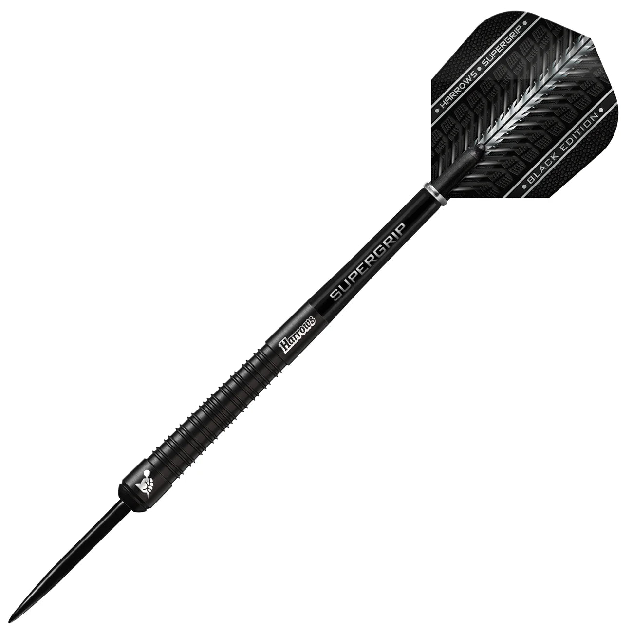 Harrows Supergrip Black Edition - Steel Tip Darts - 90% Tungsten - 24g