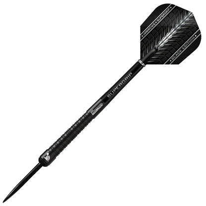 Harrows Supergrip Black Edition - Steel Tip Darts - 90% Tungsten - 24g