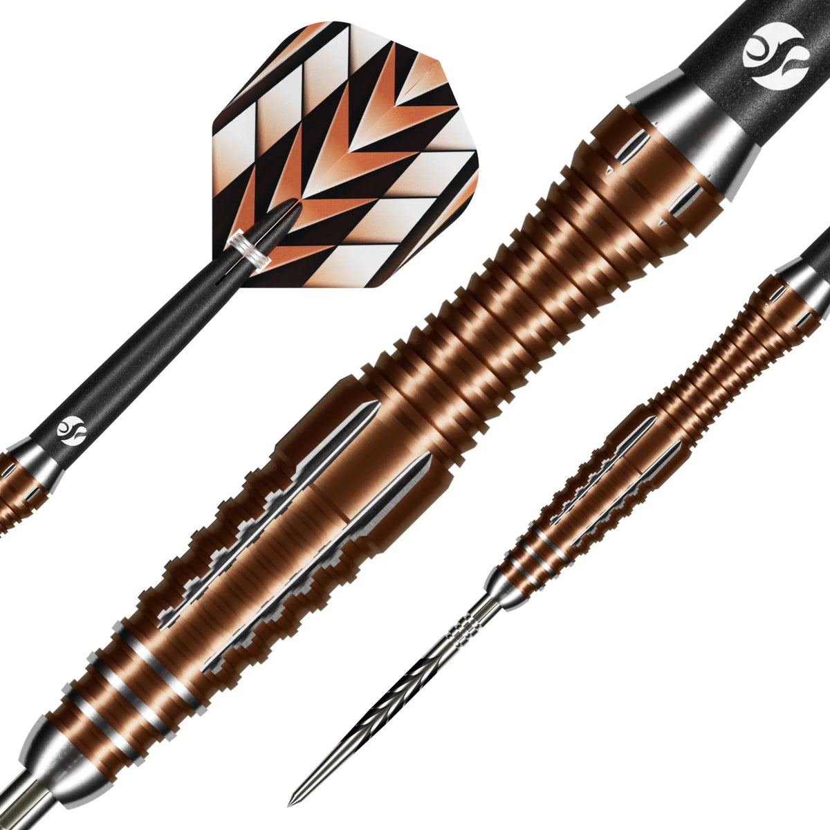 Shot Tribal Weapon 1 Turbo Point Steel Tip Dart Set-90% Tungsten Barrels-23gm