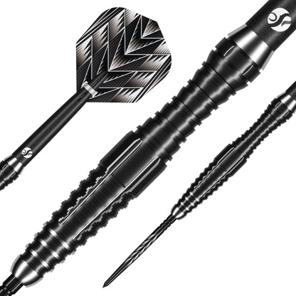 Shot Tribal Weapon 4 Turbo Point Steel Tip Dart Set-90% Tungsten Barrels-22gm