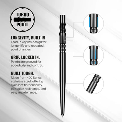 Shot Tribal Weapon Turbo Dart Points - Black 30mm