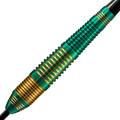 Harrows Vivid Brass Green - Steel Tip Darts - 24g